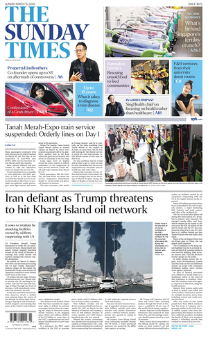 Prima pagina The Straits Times di oggi - Quotidiano estero