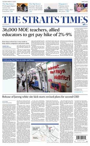 Prima pagina The Straits Times di oggi - Quotidiano estero