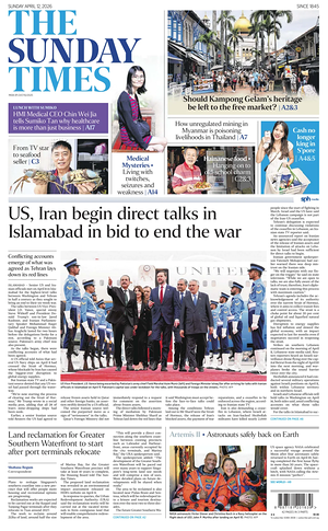 Prima pagina The Straits Times di oggi - Quotidiano estero