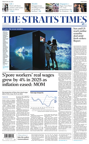 Prima pagina The Straits Times di oggi - Quotidiano estero