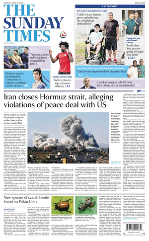 Prima pagina The Straits Times di oggi - Quotidiano estero