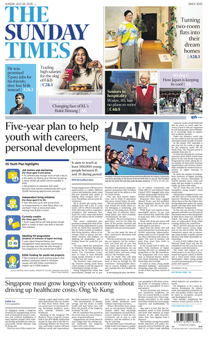 Prima pagina The Straits Times di oggi - Quotidiano estero