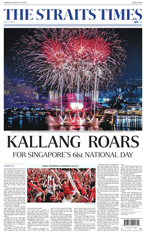 Prima pagina The Straits Times di oggi - Quotidiano estero