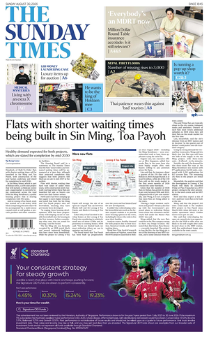 Prima pagina The Straits Times di oggi - Quotidiano estero