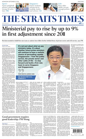 Prima pagina The Straits Times di oggi - Quotidiano estero