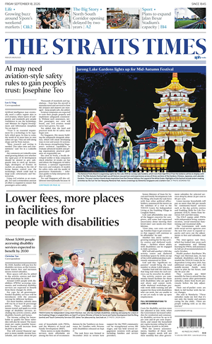 Prima pagina The Straits Times di oggi - Quotidiano estero