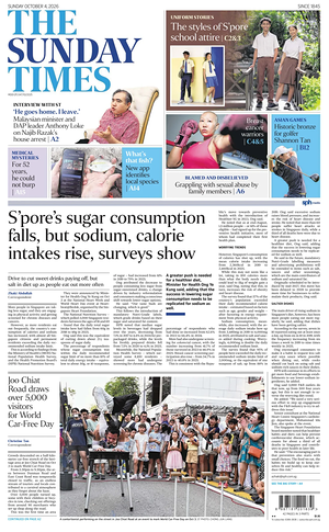 Prima pagina The Straits Times di oggi - Quotidiano estero