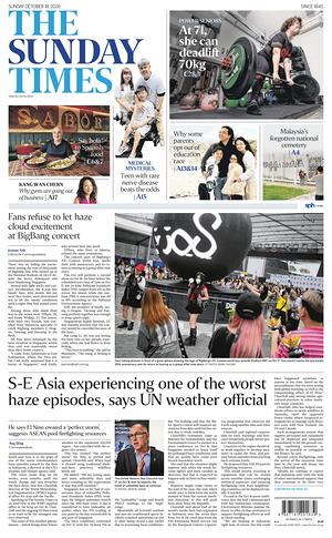 Prima pagina The Straits Times di oggi - Quotidiano estero