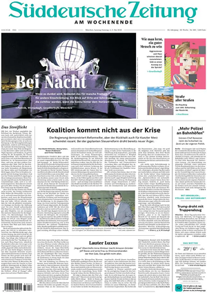 Süddeutsche Zeitung front page
