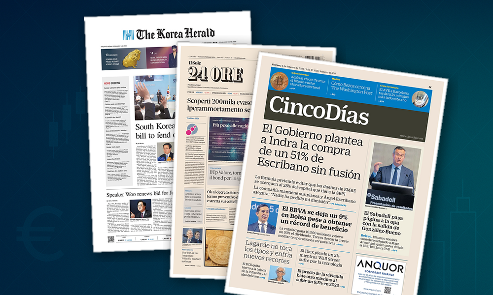 Collage delle prime pagine analizzate: Sintesi economica del giorno