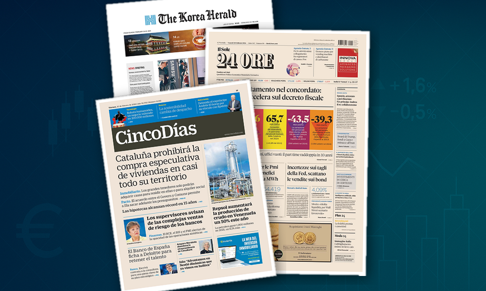 Collage delle prime pagine analizzate: Fisco, energia e tassi: le scelte in vetrina