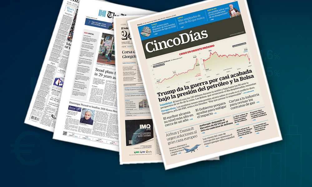 Collage delle prime pagine analizzate: Shock petrolifero e risposte dei mercati