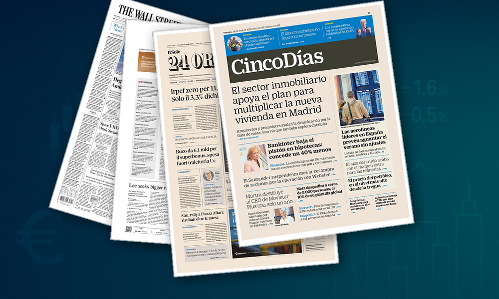 Collage delle prime pagine analizzate: Copertura economica limitata nel campione odierno