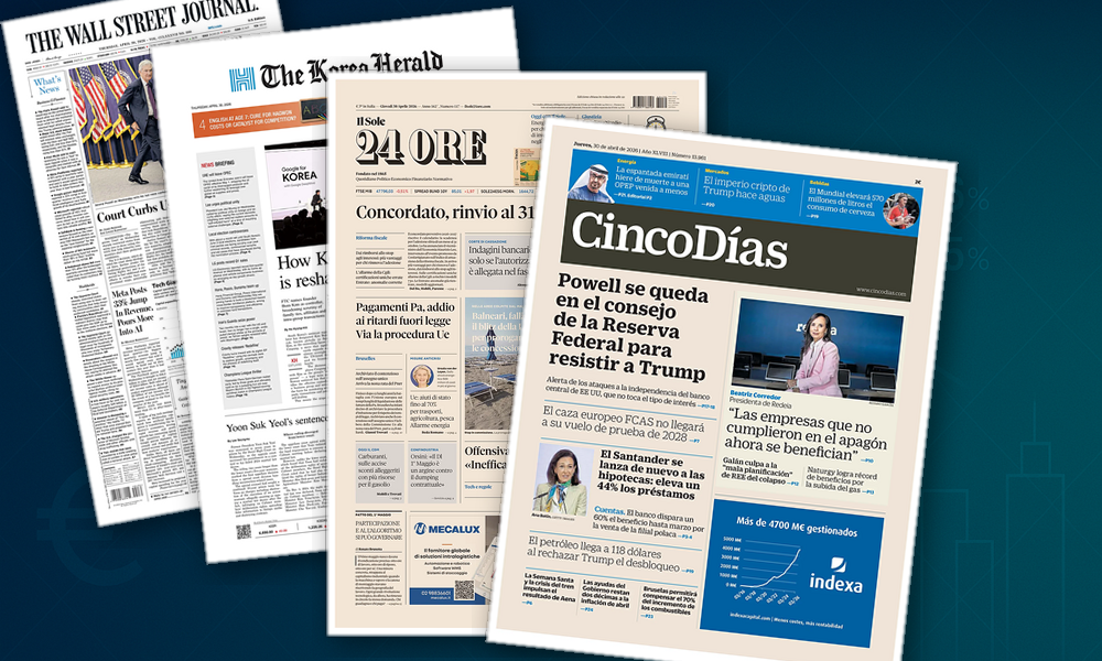 Collage delle prime pagine analizzate: Fisco, energia e regole: lagenda economica del giorno