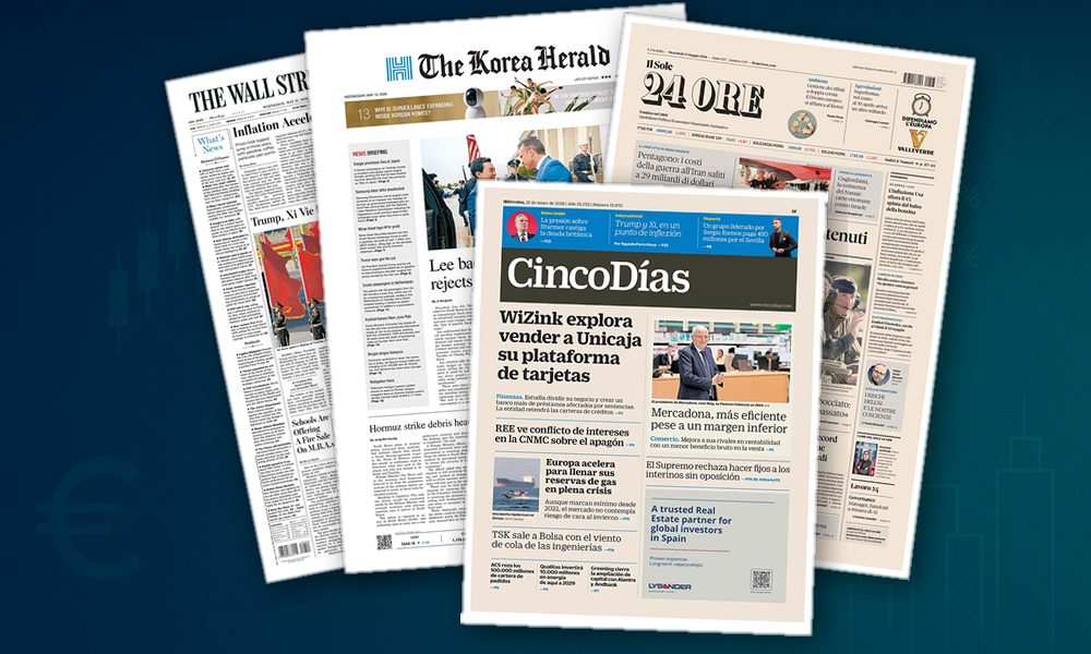 Collage delle prime pagine analizzate: Inflazione, banche e regole in vetrina