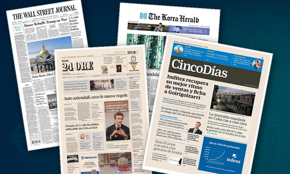Collage delle prime pagine analizzate: Fisco, governance e chip: l’agenda economica di oggi
