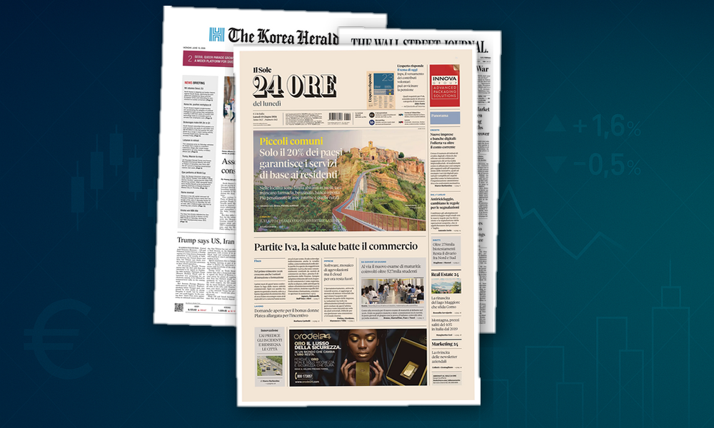 Collage delle prime pagine analizzate: Copertine economiche