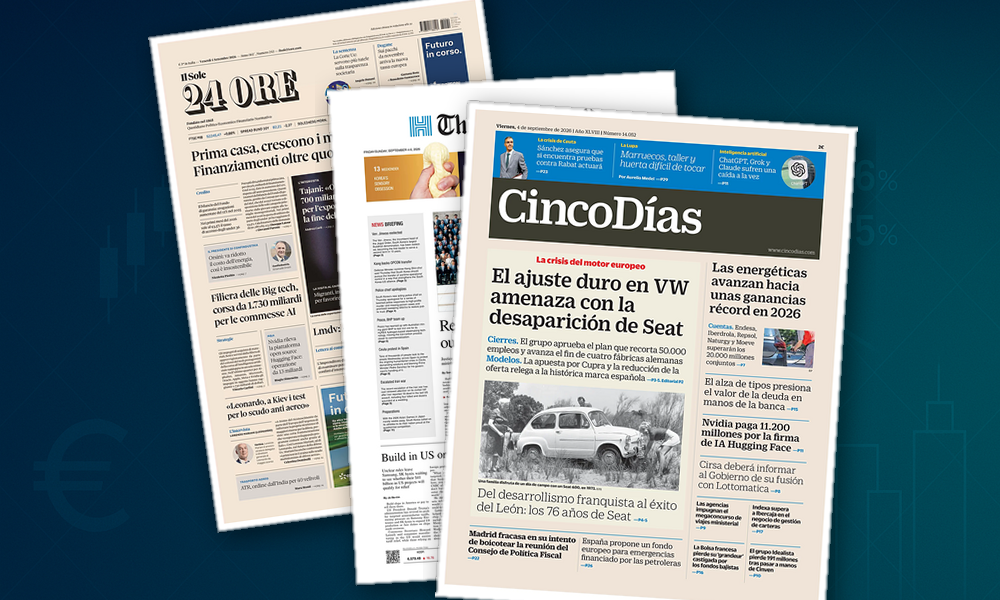 Collage delle prime pagine analizzate: Mutui, AI e governance in prima pagina