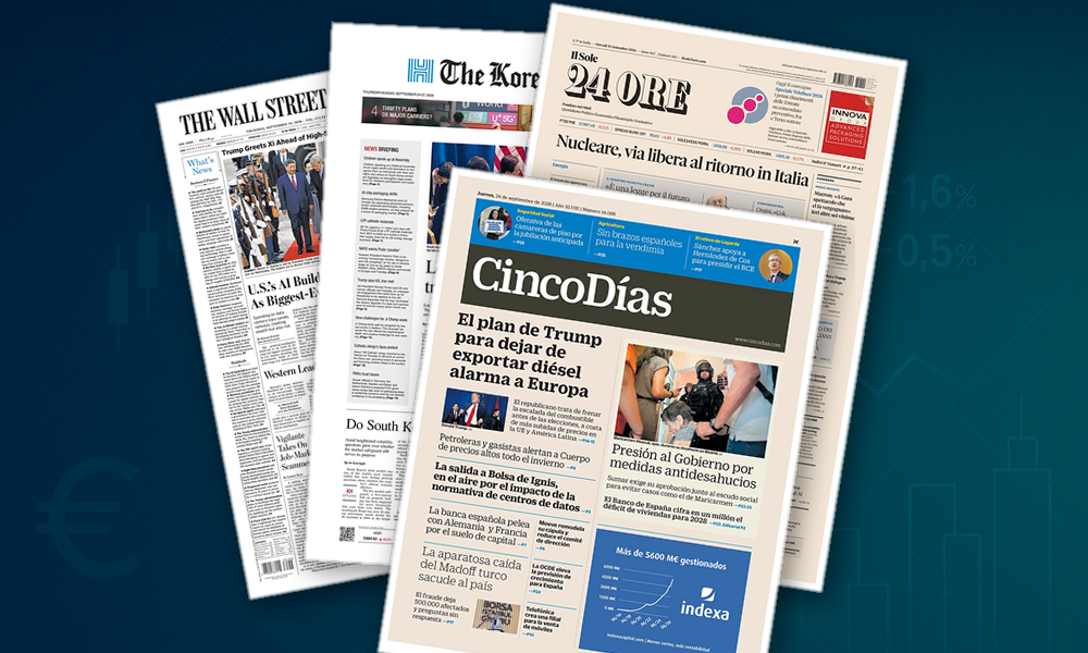 Collage delle prime pagine analizzate: Energia, mercati e governance in prima pagina