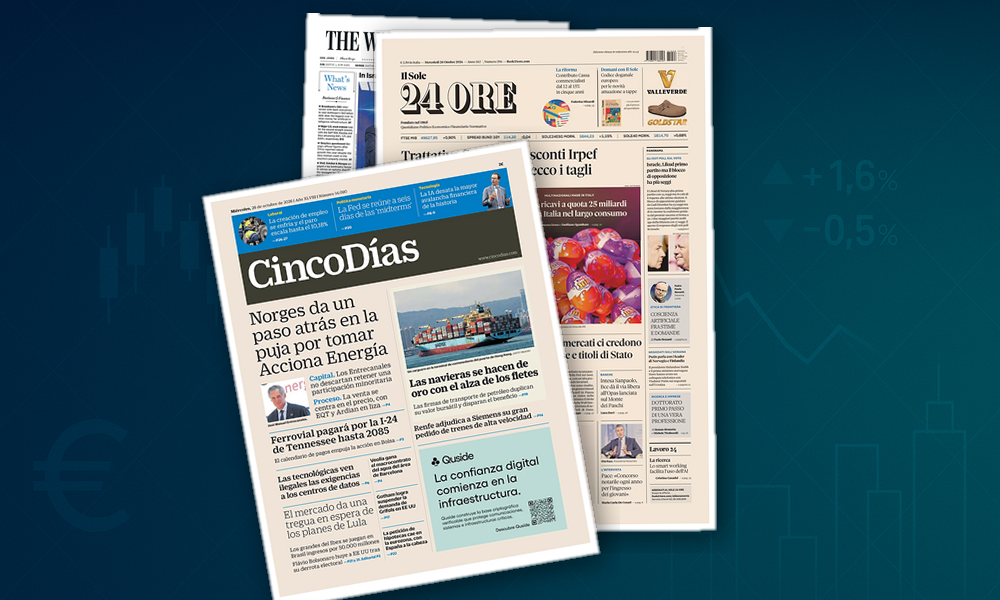 Collage delle prime pagine analizzate: Manovra, Fed e deal: il termometro economico