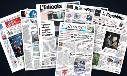 Thumbnail per Iran, Ucraina e Gaza dominano le prime pagine