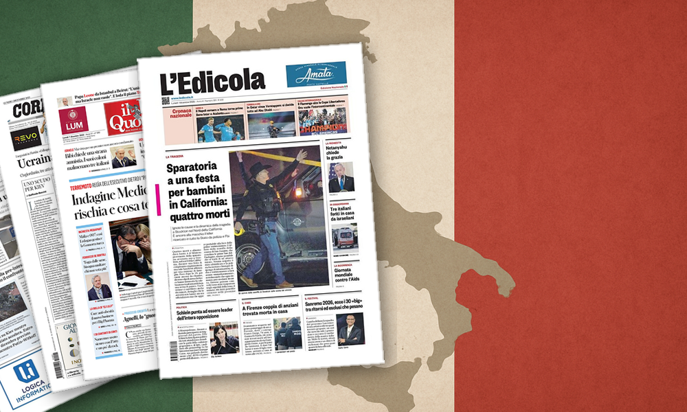 Collage delle prime pagine analizzate: Frontiere e fratture sulle prime pagine