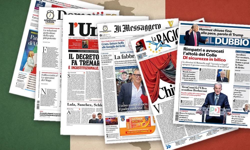 Collage delle prime pagine analizzate: Tregua agli sgoccioli, istituzioni in trincea