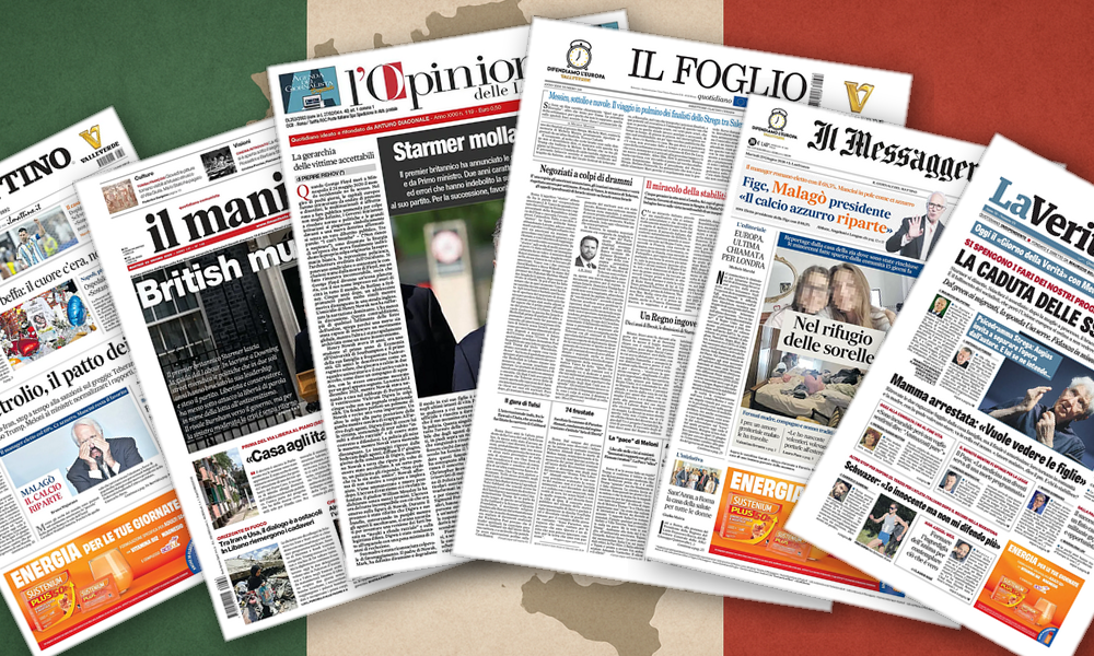 Collage delle prime pagine analizzate: Brexit, Iran e Meloni: stabilit e0 o nervi scoperti?