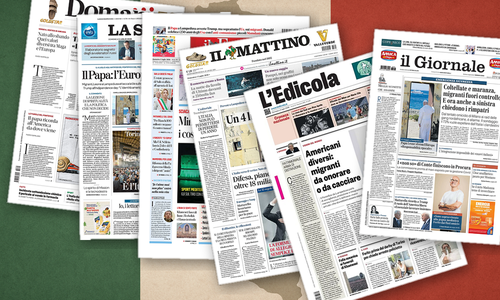 Thumbnail per Lampedusa, sicurezza e America dividono le prime pagine