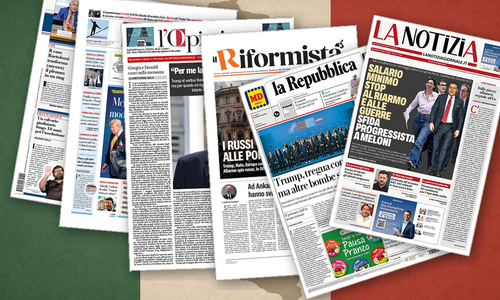 Thumbnail per Nato, Iran e Italia divisa in prima pagina