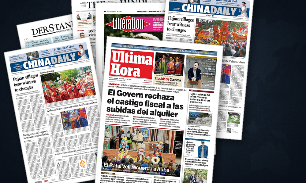 Collage delle prime pagine analizzate: Istituzioni in tumulto, inflazione in calo