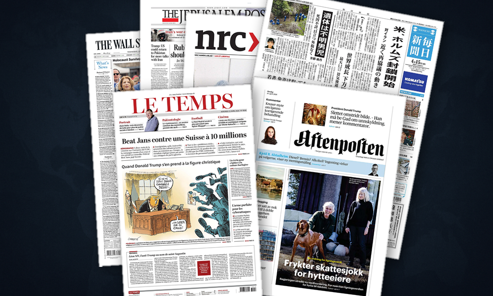 Collage delle prime pagine analizzate: Blocco sullo Stretto e inflazione agitano le Americhe