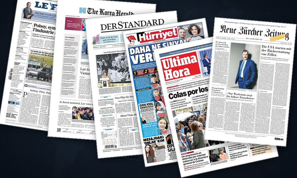 Collage delle prime pagine analizzate: Tregua incerta e scandali: l’America in prima pagina