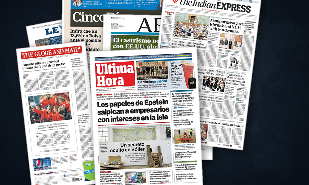 Collage delle prime pagine analizzate: Diplomazia tesa, tecnologia in corsa