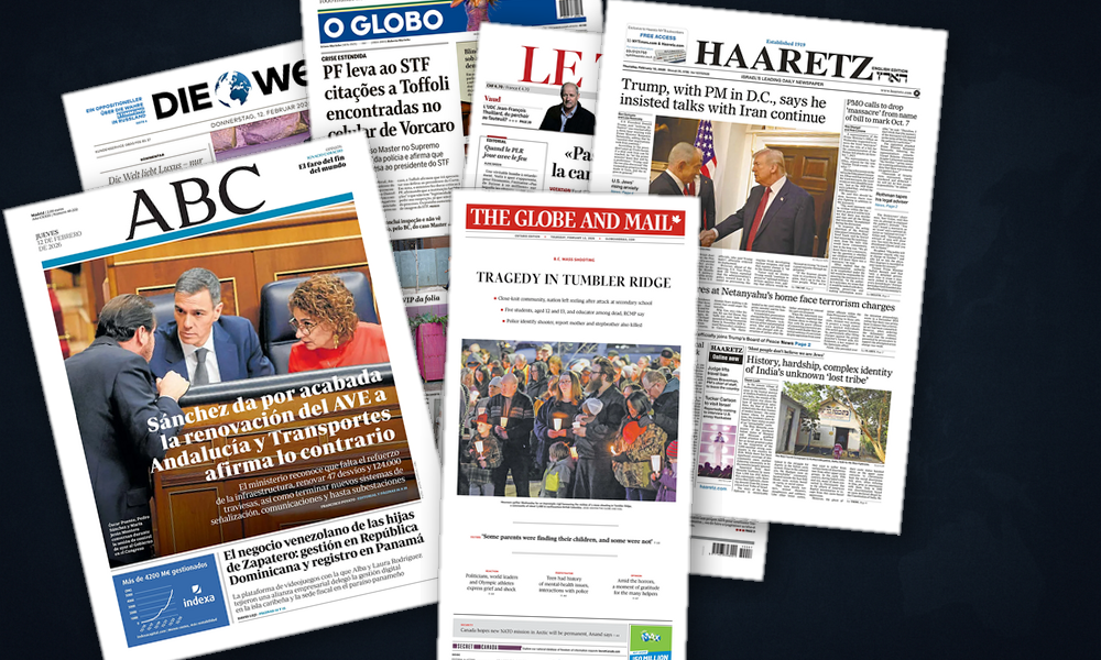 Collage delle prime pagine analizzate: Asia-Pacifico tra Iran, mercati e sicurezza