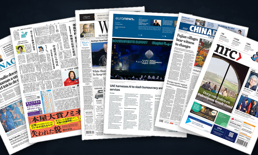 Collage delle prime pagine analizzate: Bangladesh, sicurezza e welfare in primo piano