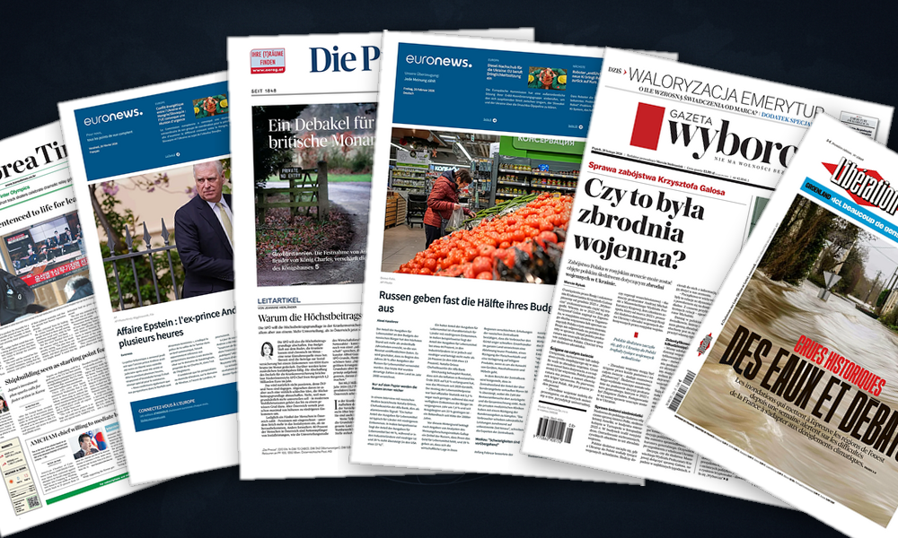 Collage delle prime pagine analizzate: Corea scossa, Iran in bilico, Asia sull’AI