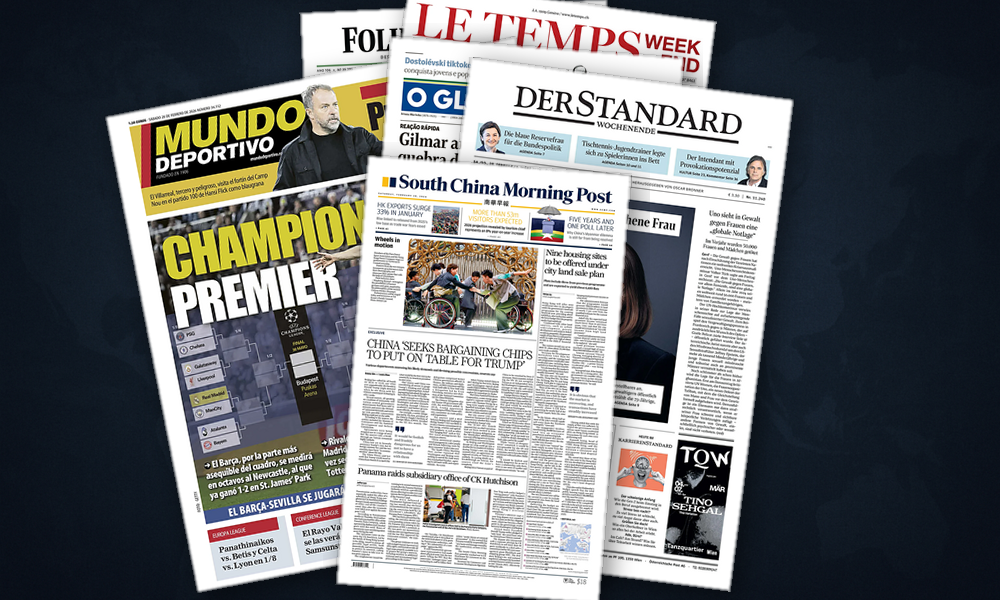 Collage delle prime pagine analizzate: Tensioni e riallineamenti nell’Asia-Pacifico