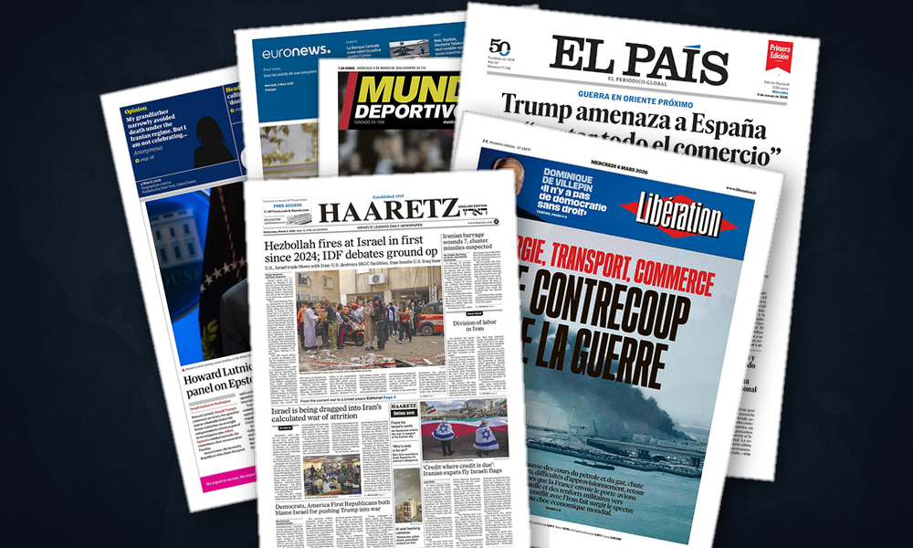 Collage delle prime pagine analizzate: Guerra, "due sessioni" e resilienza asiatica