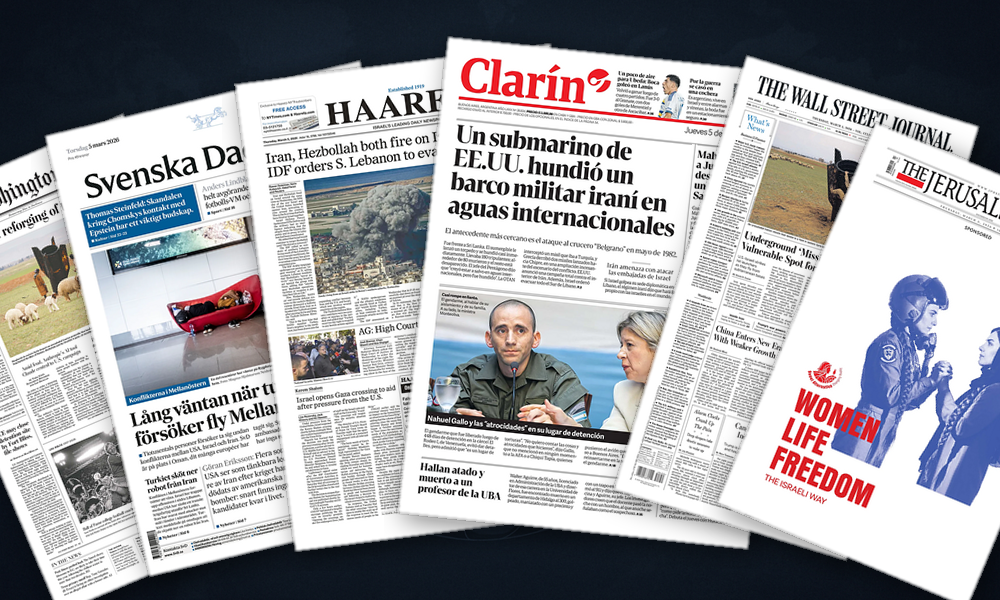 Collage delle prime pagine analizzate: Guerra e resilienza sulle prime pagine asiatiche