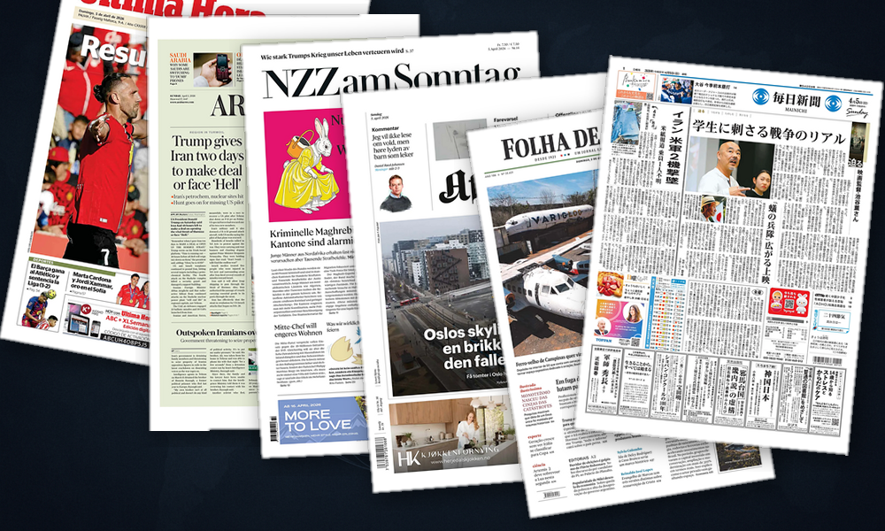 Collage delle prime pagine analizzate: Guerra e scosse interne sull’Asia-Pacifico