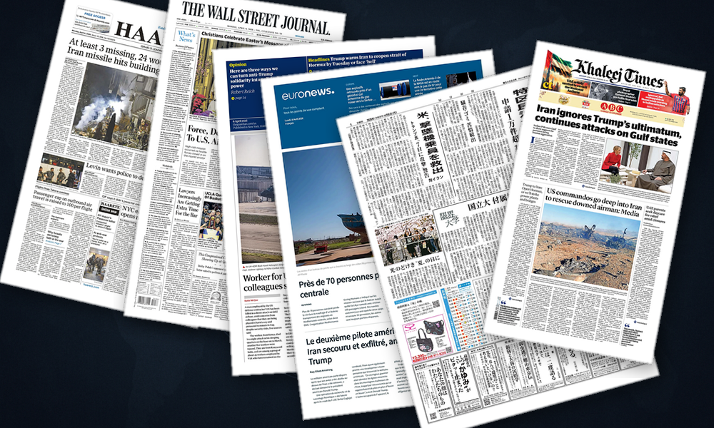 Collage delle prime pagine analizzate: Hormuz chiuso, l’Asia conta i costi