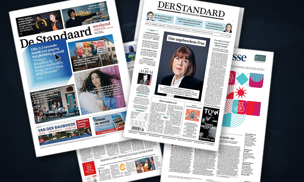 Collage delle prime pagine analizzate: Tensioni globali e scosse politiche in Europa