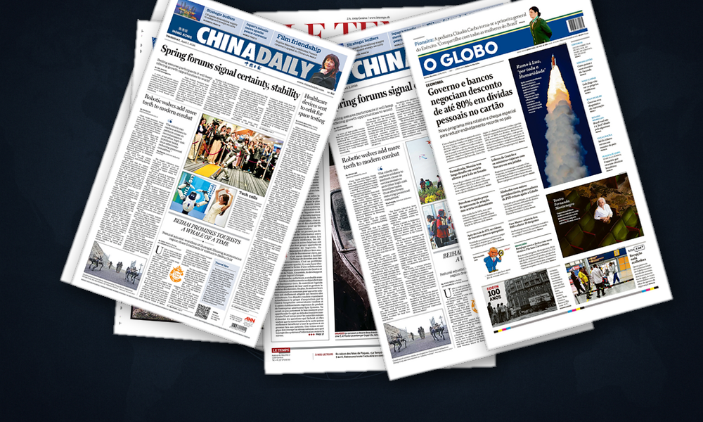 Collage delle prime pagine analizzate: Trump, Nato e caro-energia dominano le prime pagine