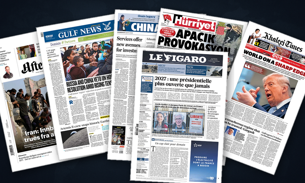 Collage delle prime pagine analizzate: Guerra, caro-energia e scosse politiche