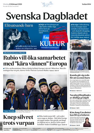 Prima pagina Svenska Dagbladet di oggi - Quotidiano estero