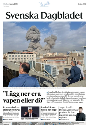 Prima pagina Svenska Dagbladet di oggi - Quotidiano estero
