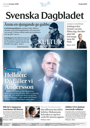 Prima pagina Svenska Dagbladet di oggi - Quotidiano estero