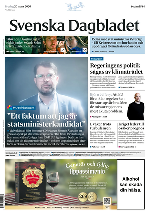 Prima pagina Svenska Dagbladet di oggi - Quotidiano estero