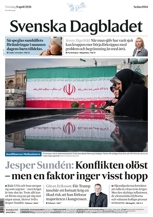 Prima pagina Svenska Dagbladet di oggi - Quotidiano estero